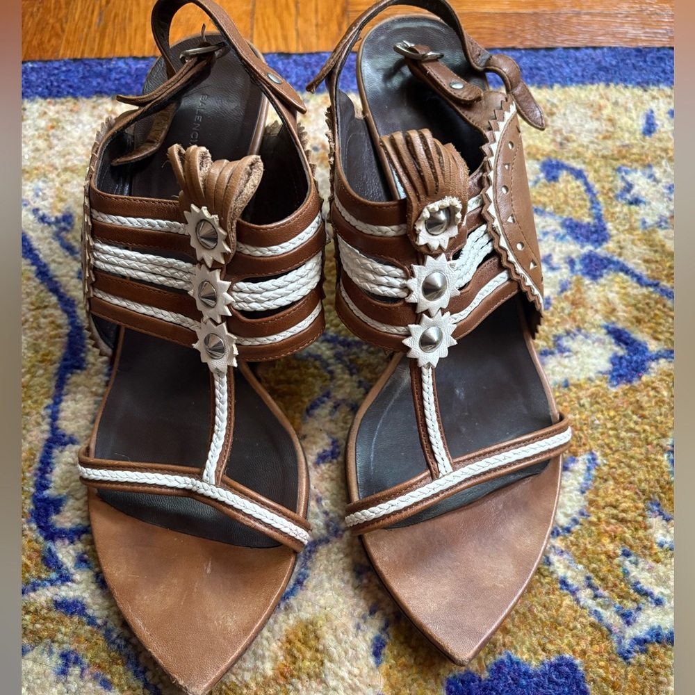 Brown Balenciaga heels